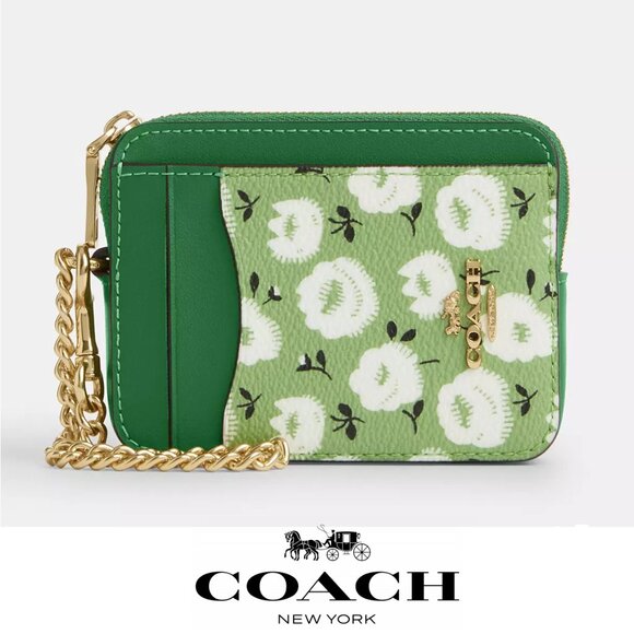 Coach Handbags - 💐 Coach Zip Card Case With Floral Print